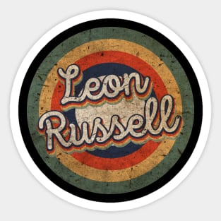 Leon Name Personalized Russell Vintage Retro 60s 70s Birthday Gift Sticker